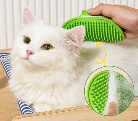 Hayvan Tuy Toplama Yikama ve Kose Kasinma Silikon Fircasi