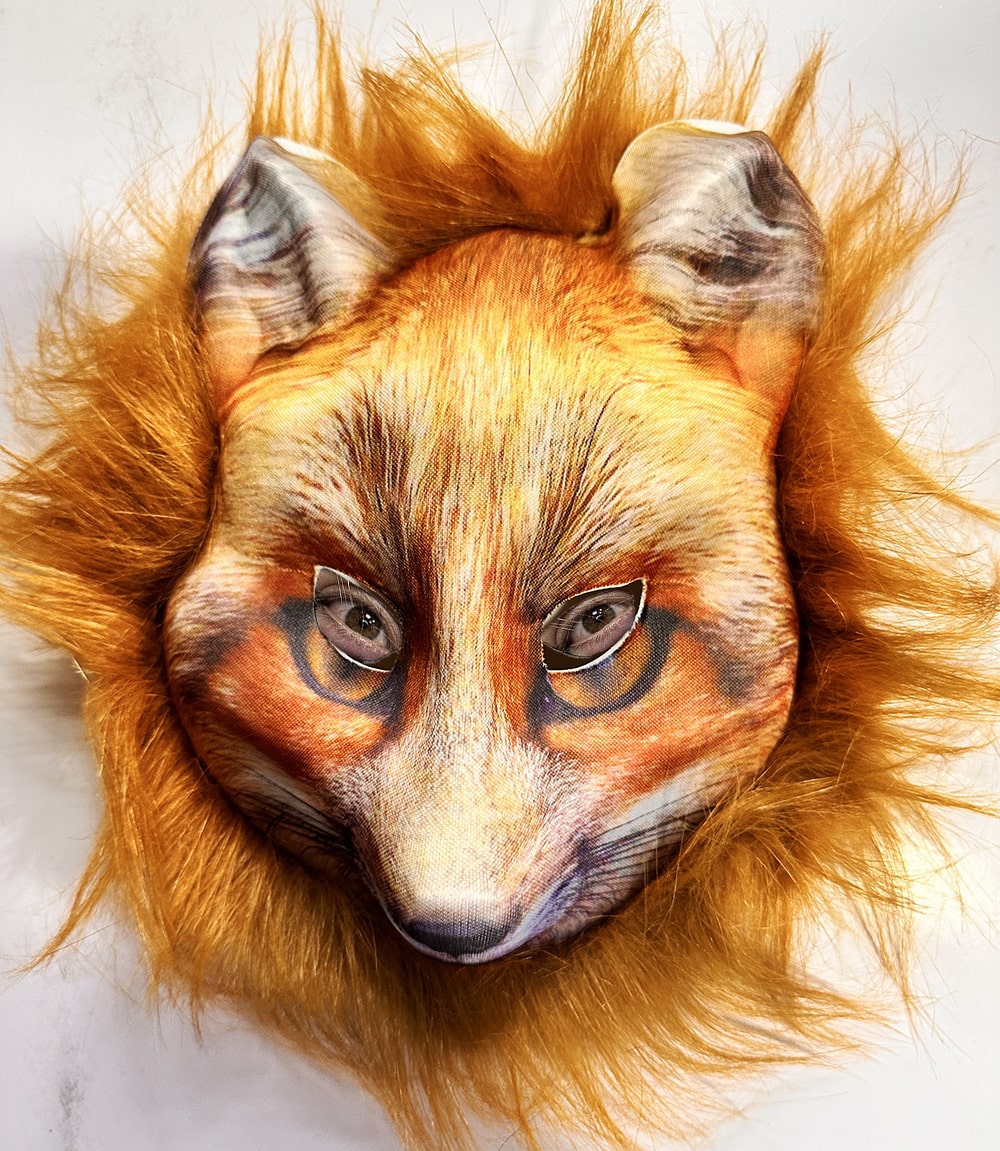 Kahverengi Pelus Sacli Tilki Maskesi Mega Pelus 29 No