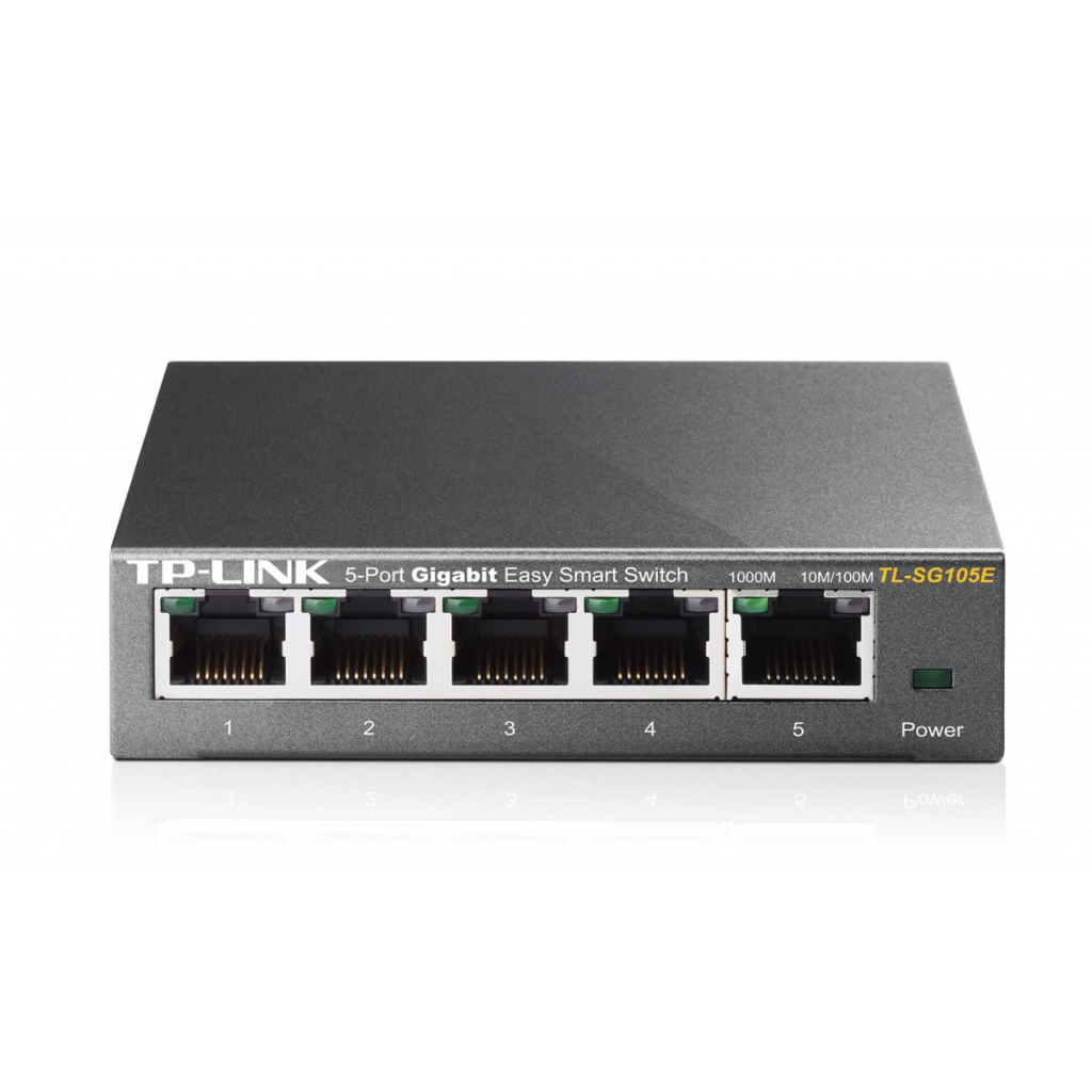 TP-LINK TL-SG105E, 5 Port, GigaBit, Easy Smart, Yonetilebilir, Metal Kasa, Masaustu Switch
