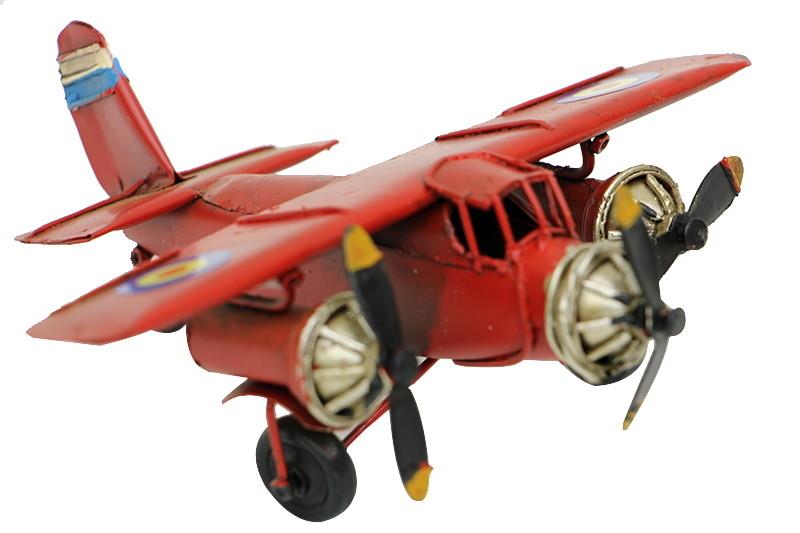 Dekoratif Metal Ucak Vintage Biblo Dekoratif Ev Ofis Hediyelik