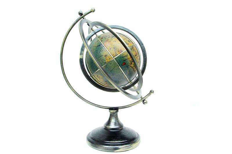 Dunya Kure Yerkure Standli Zodiac Dekoratif Hediyelik