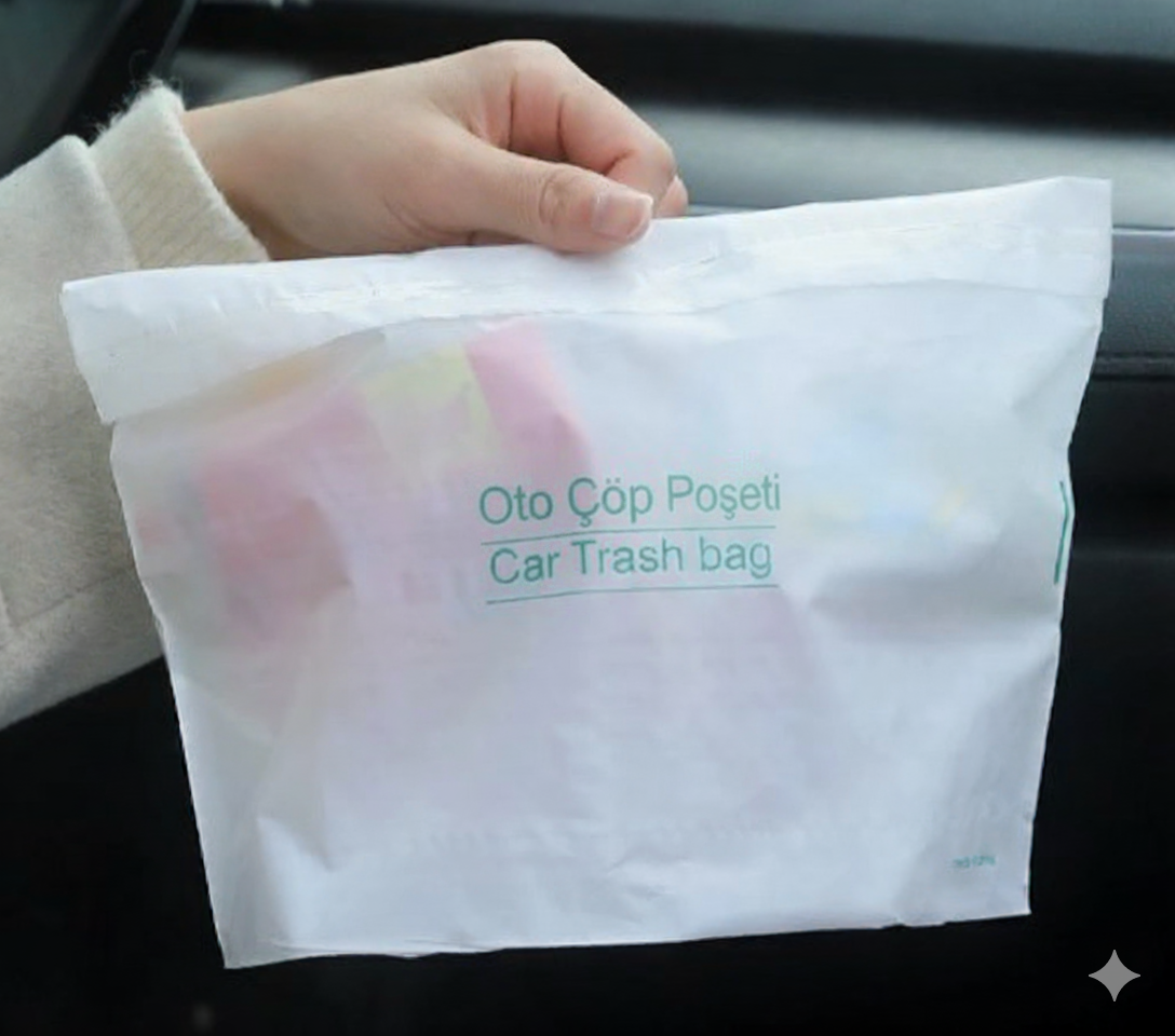 Pratik Su Gecirmez Oto Araba Cop Poseti Yapiskanli 20 Adet