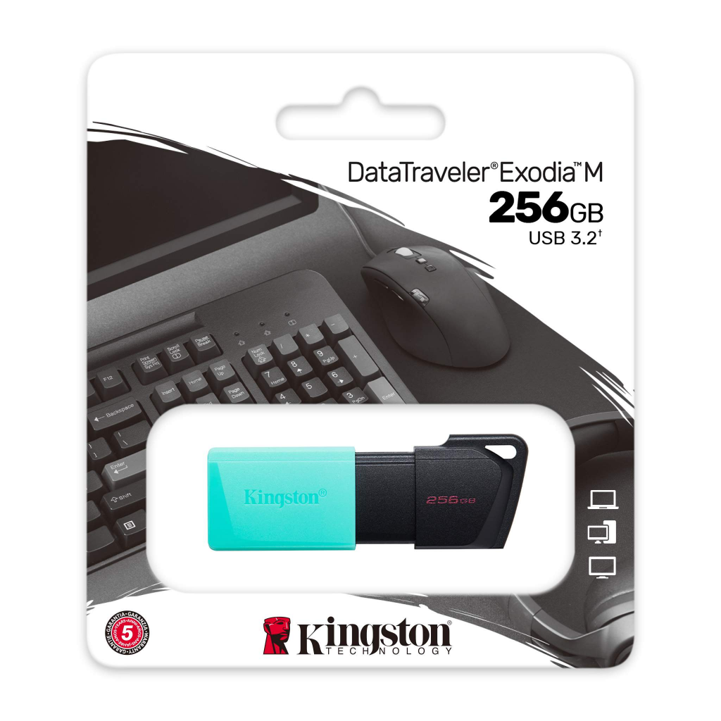 KINGSTON DTXM/256GB USB 3.2 Data Traveler Exodia M Flash Disk (Siyah-Yesil)