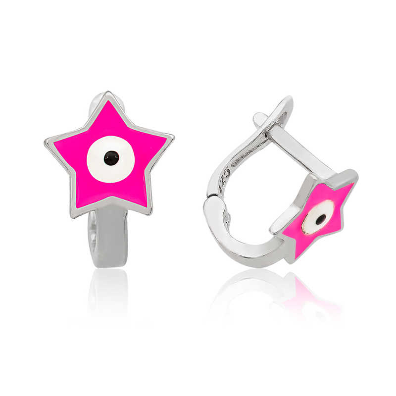 925 Ayar Gumus Pembe Yildiz Cocuk Kupesi