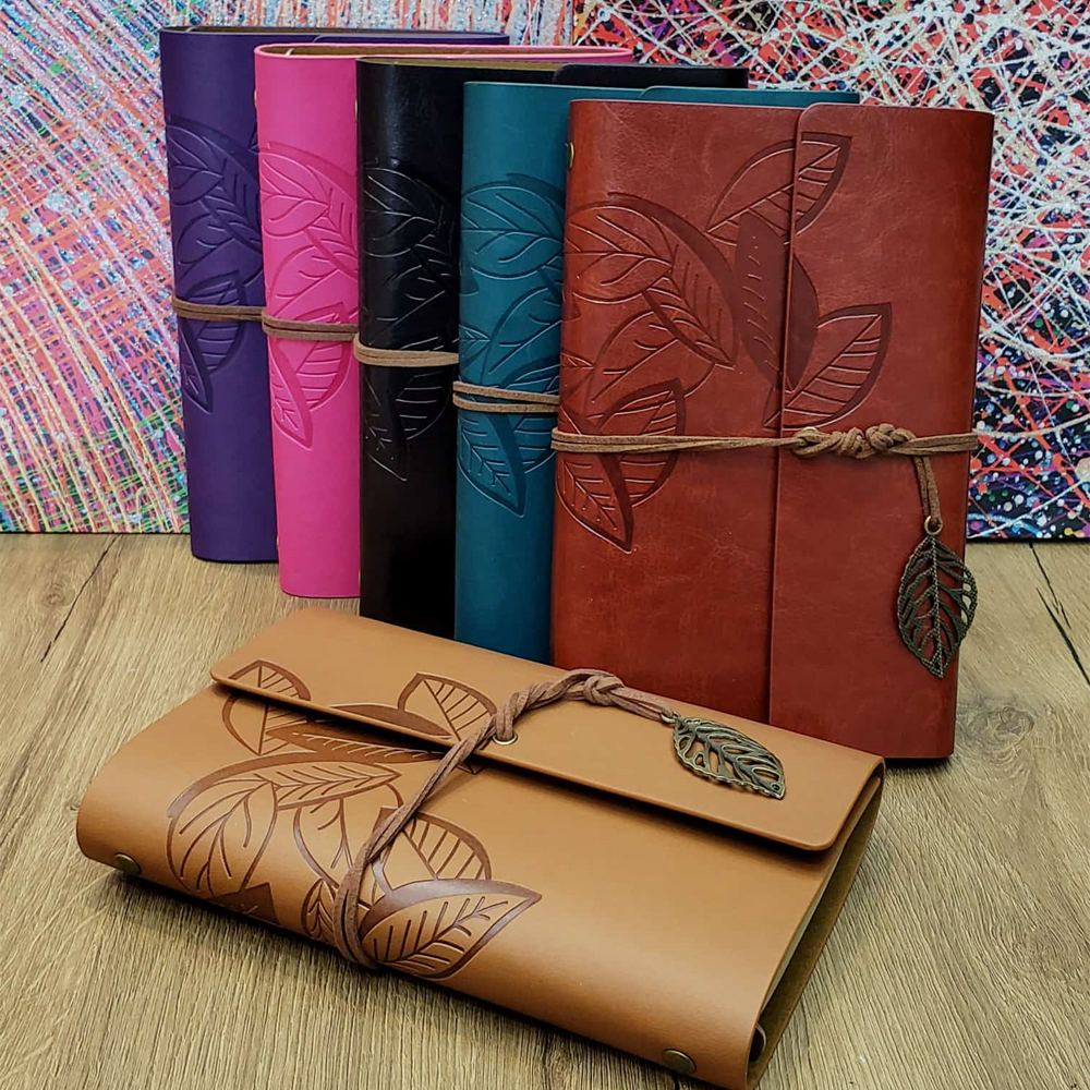 Yaprak Desenli Hatira Defteri