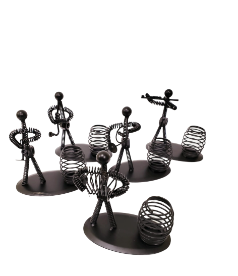 Dekoratif Metal Adam Muzisyen Kalemlik