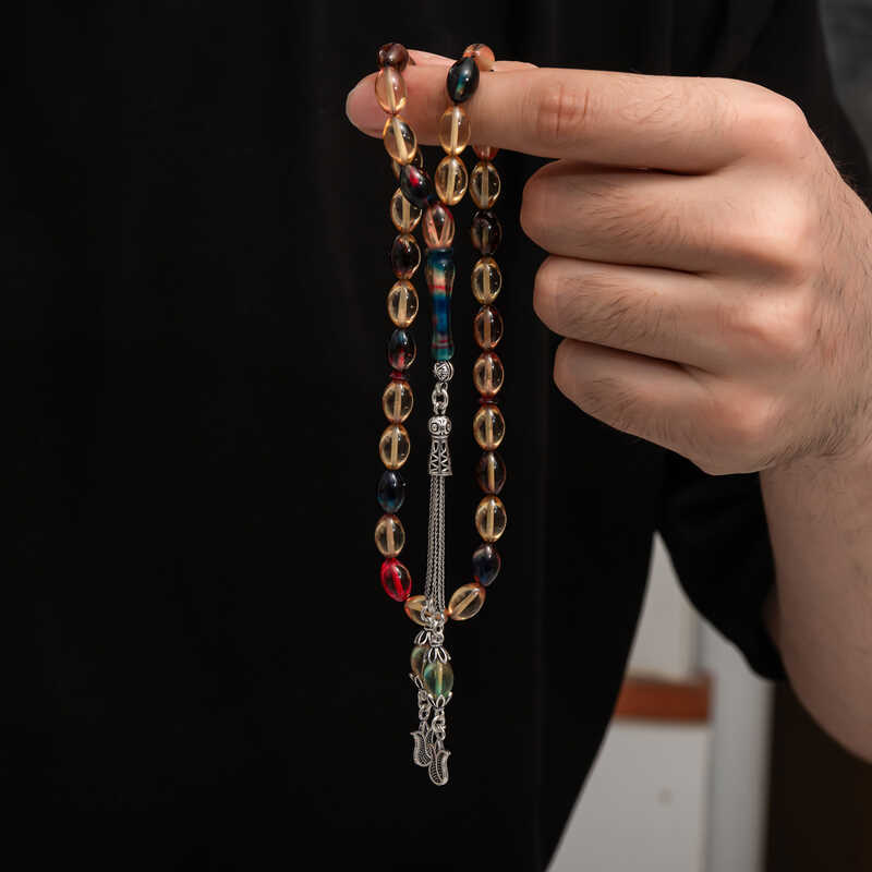 Gumus Puskul Sikma Kehribar Tesbih