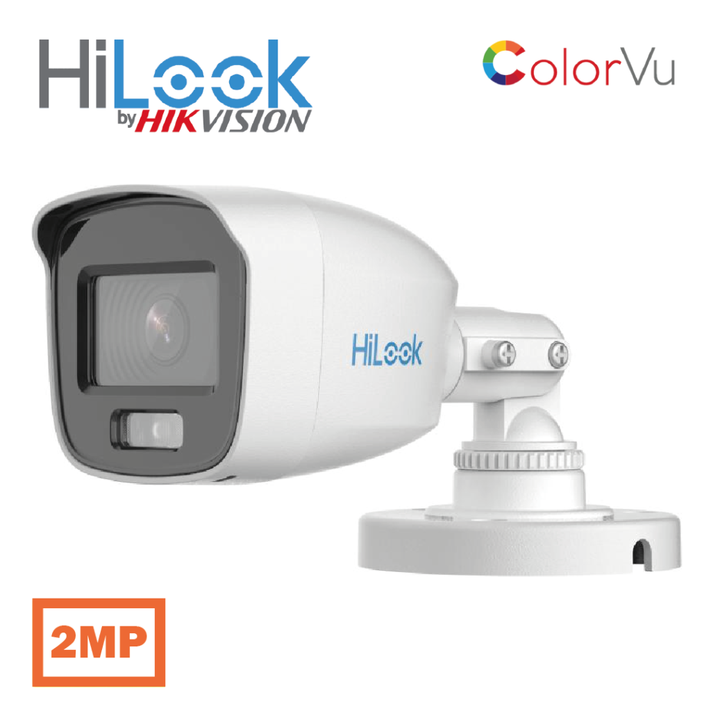 HILOOK THC-B129-LPS, 2Mpix, 2.8mm Lens, 20Mt Gece Gorusu, IP66, Color Vu, Dahili Mikrofon, Bullet Kamera