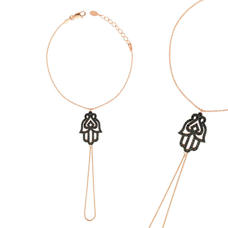 Gumus Rose Fatma Eli Sahmeran Bileklik