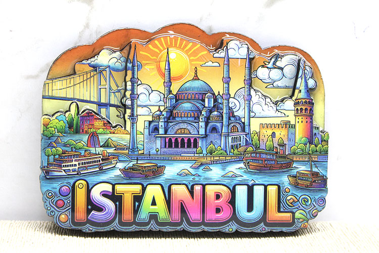 Ahsap Istanbul Temali Magnet