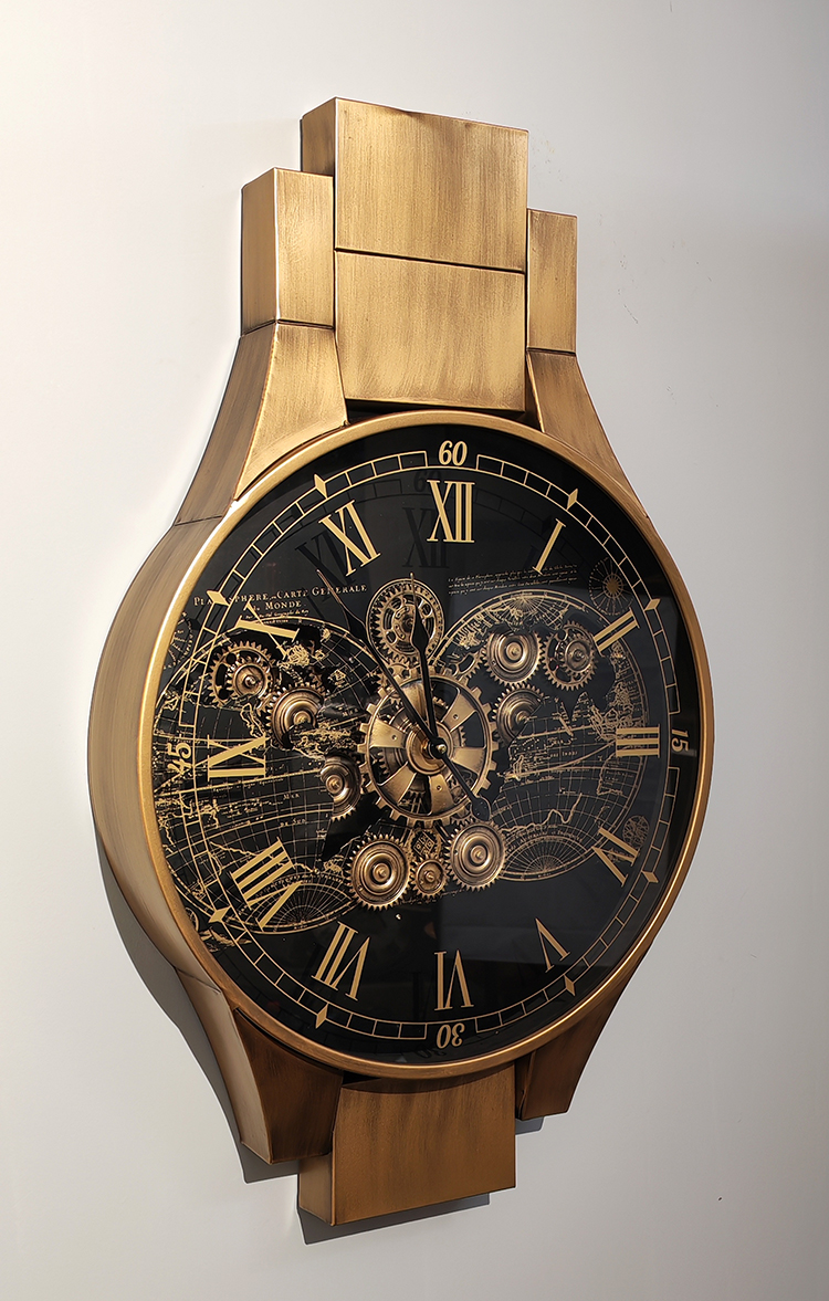 Ozel Tasarim Metal Carkli Duvar Saati