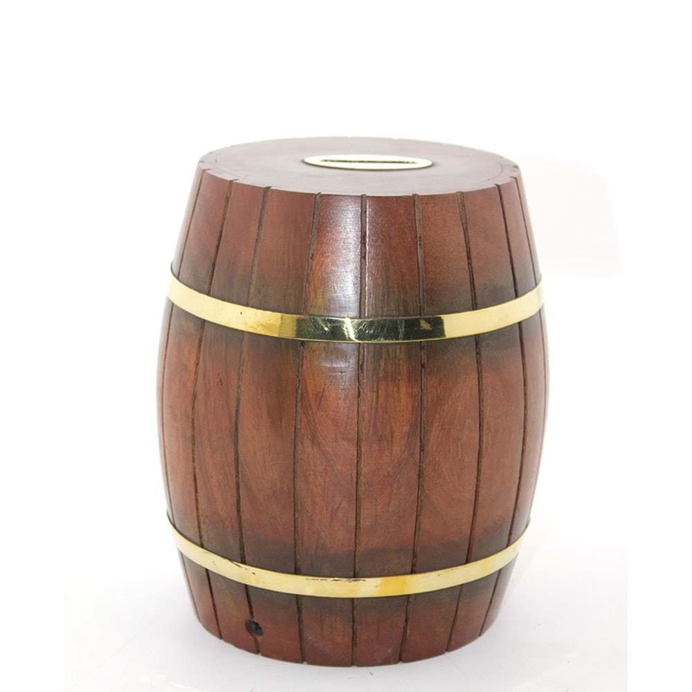 Pirinc Ahsap Fici Kumbara 18 Cm