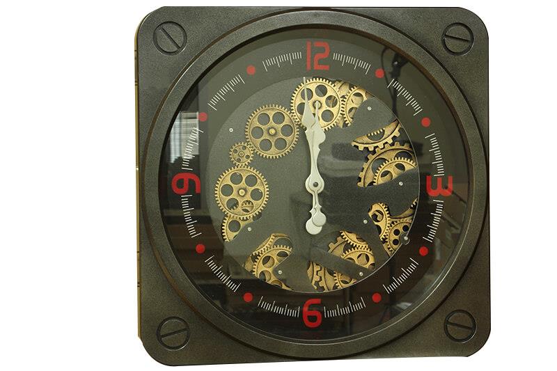 Saat Carkli Kare Duvar Saati Dekoratif Ev Ofis Hediyelik