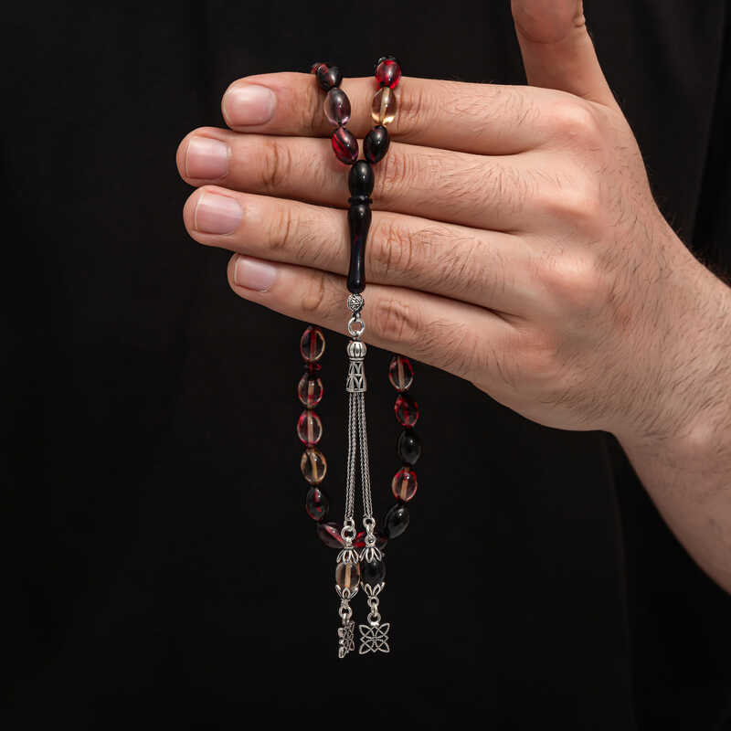 Gumus Puskul Sikma Kehribar Tesbih