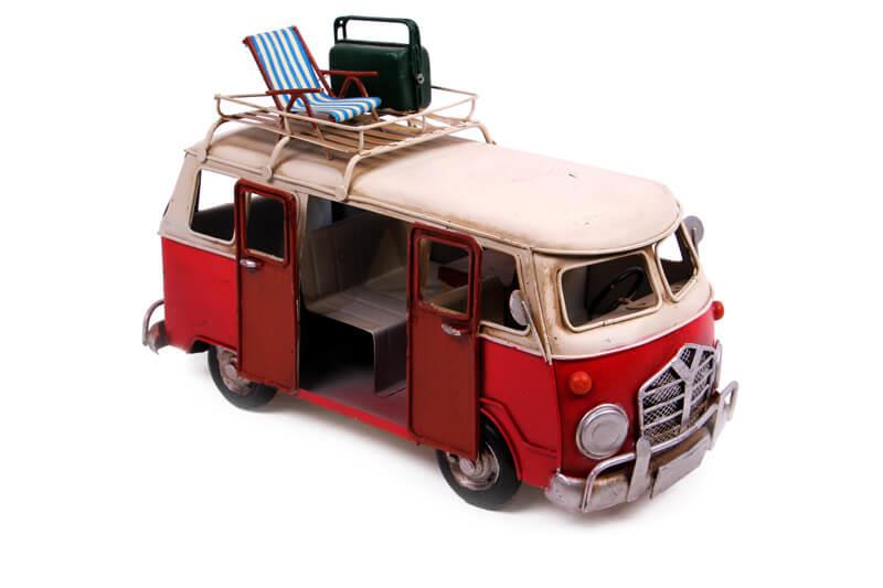 Dekoratif Metal Minibus Vintage Vosvos Hediyelik