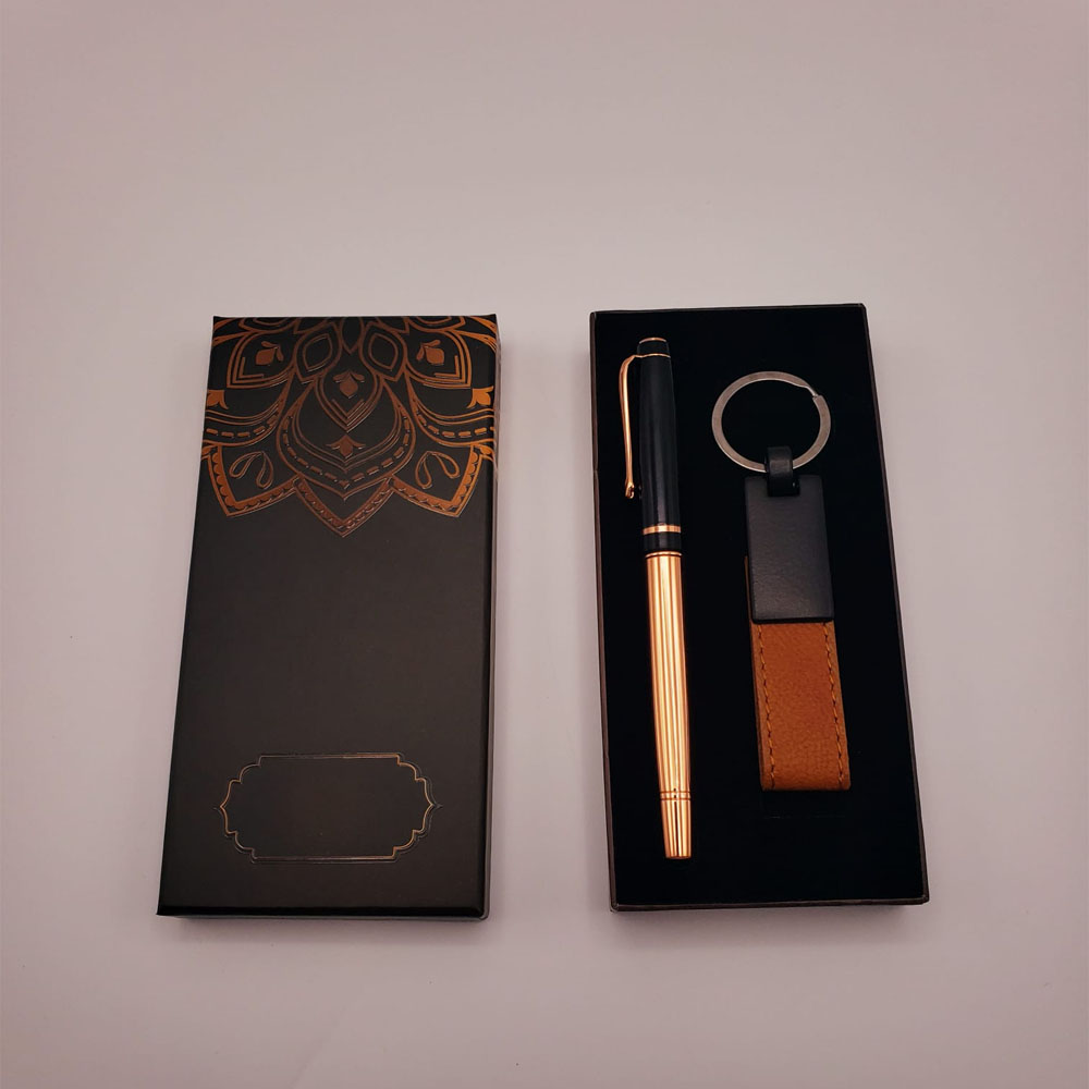 Deri Anahtarlik ve Bakir Roller Kalem Seti