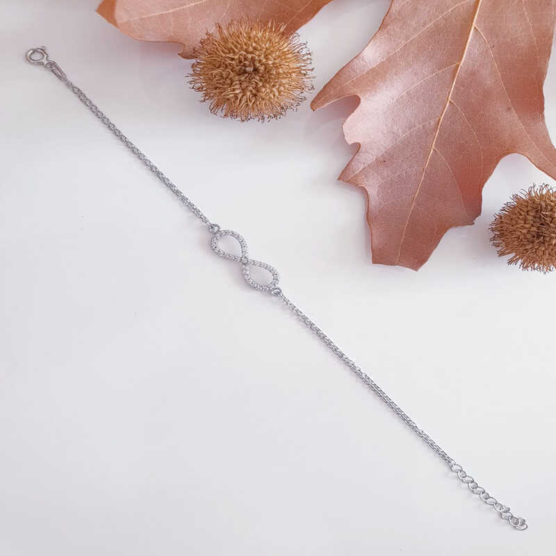 925 Ayar Gumus Sonsuzluk Kadin Bileklik