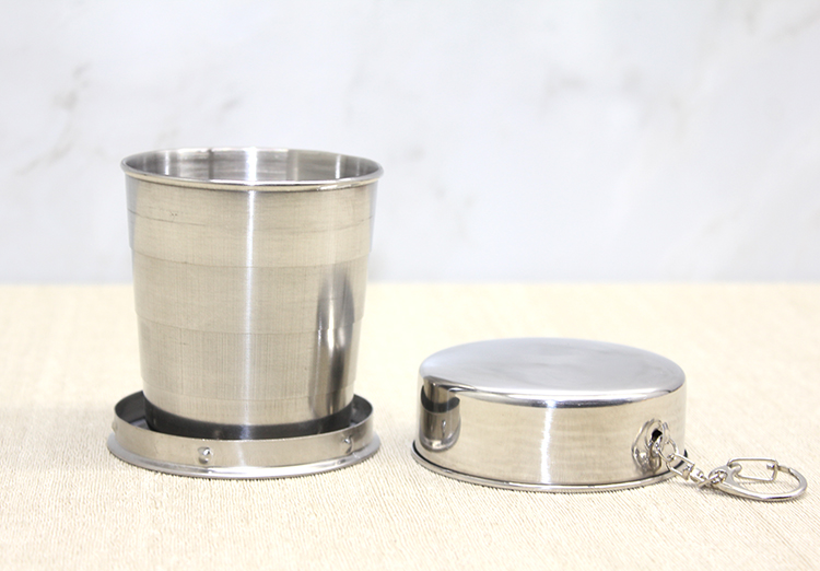 Katlanabilir Tekli Paslanmaz Celik Shot Bardak