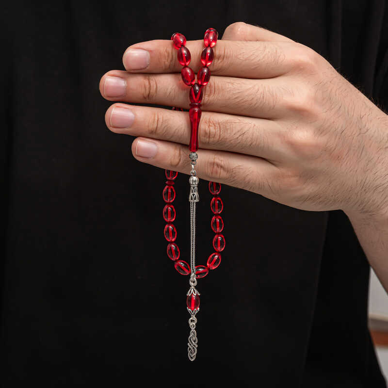 Gumus Puskul Sikma Kehribar Tesbih