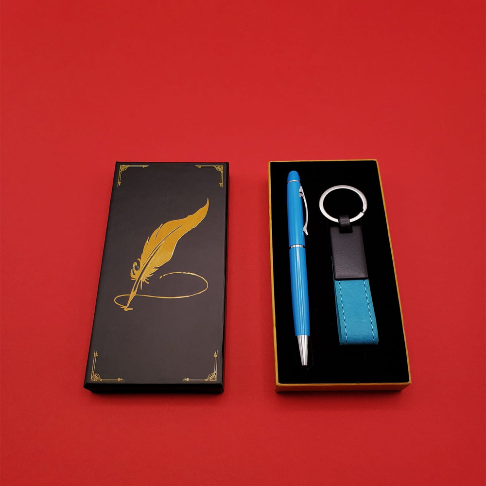 Metal Deri Anahtarlik ve Kalem