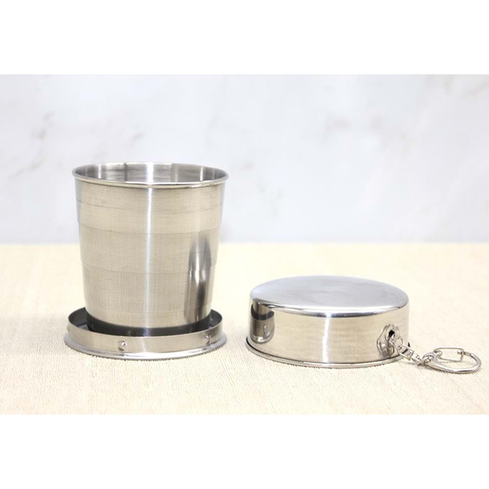 Katlanabilir Tekli Paslanmaz Celik Shot Bardak