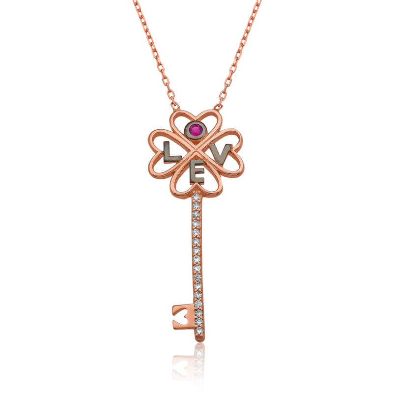 925 Ayar Gumus Anahtar Kadin Gumus Kolye