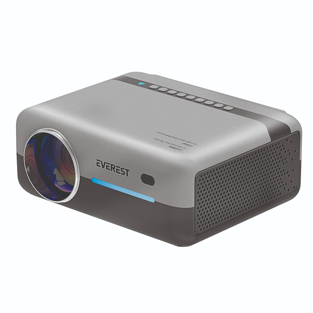 EVEREST PJ03, 300 LED Lumen, 1920X1080, 2xHDMI, 1xUSB, TF Soket, WiFi, Bluetooth, 30.000 Saat Led Omru, 3W Speaker, Android 9.0, FULL HD Projeksiyon Cihazi