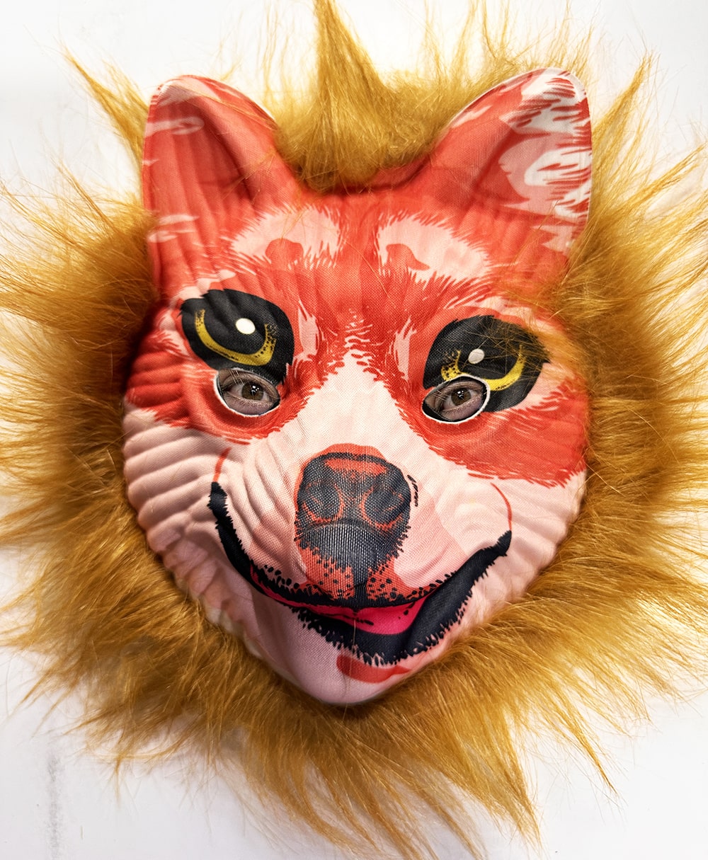 Kahverengi Sacli Pelus Tilki Maskesi Mega Pelus 24 No