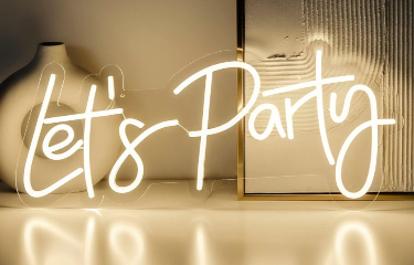 LET'S PARTY Yazili Neon Led