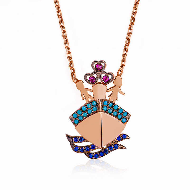 925 Ayar Gumus Titanik Kadin Gumus Kolye