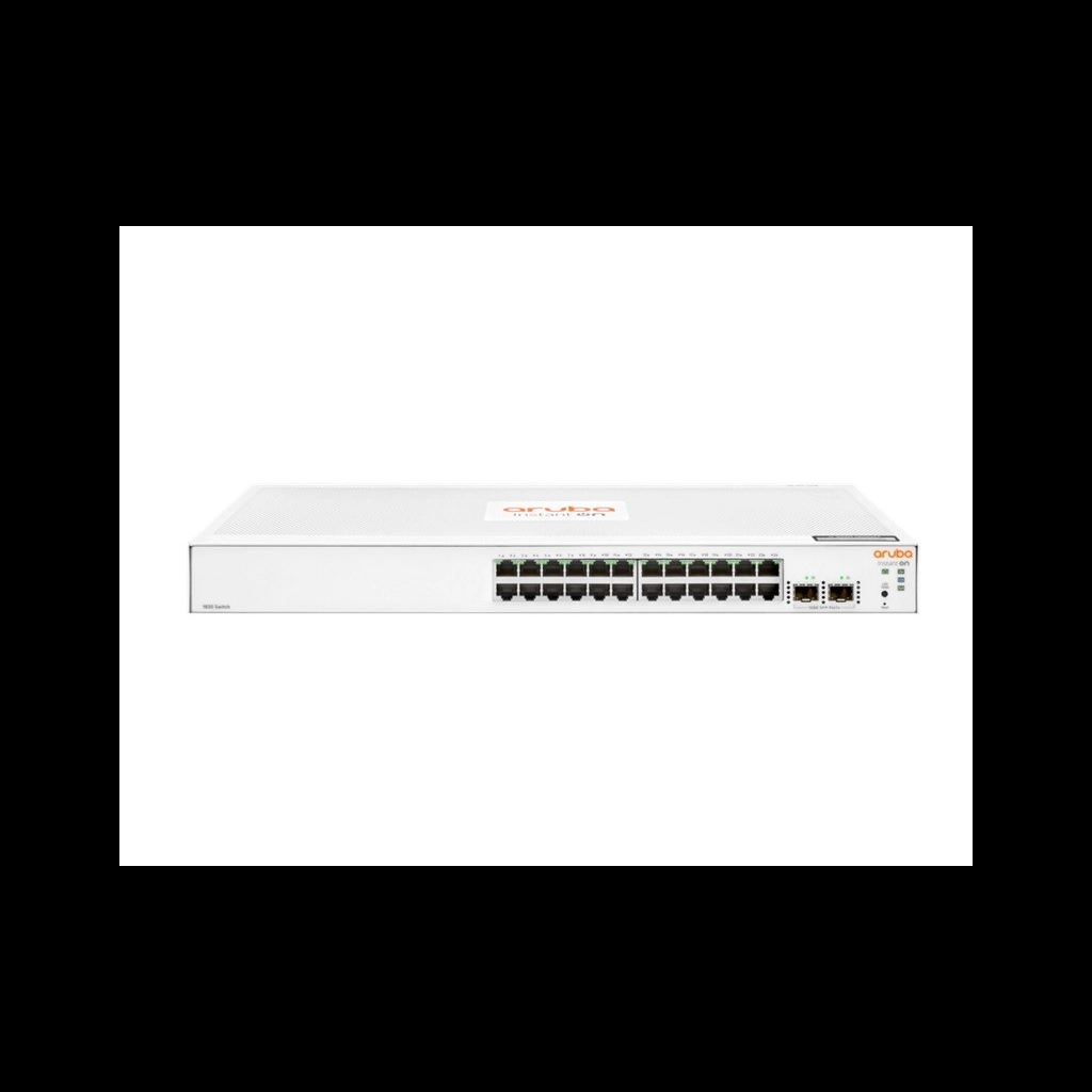 HP Aruba Instant On, JL812A, 1830-24G, 24Port, GigaBit, 2 Port Gigabit SFP, Yonetilebilir, Rack Mount Switch