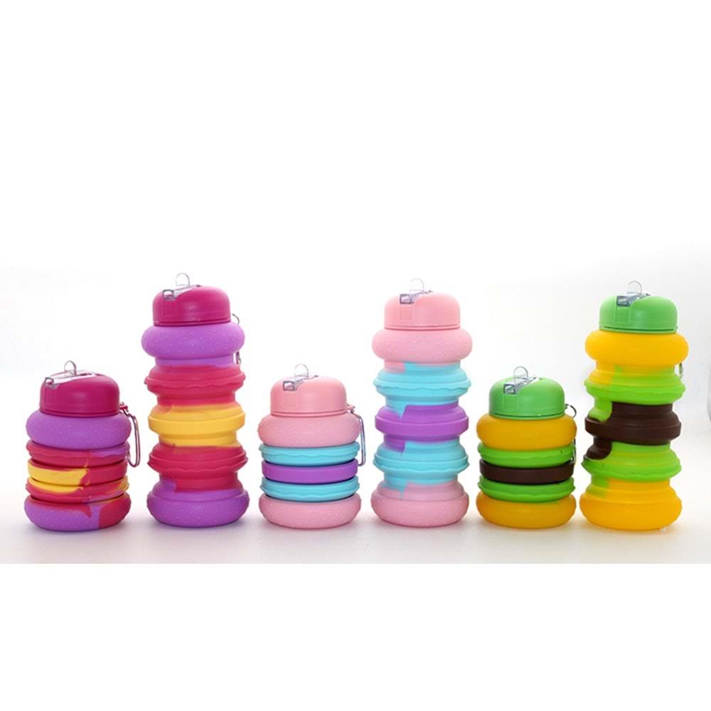 Katlanabilir Portatif Silikon Su Sisesi 500 Ml