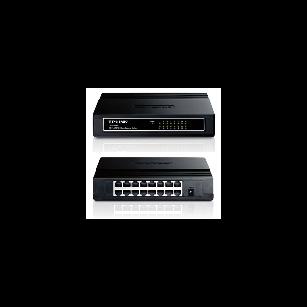 TP-LINK TL-SF1016D, 16 Port, MegaBit, Yonetilemez, Masaustu Switch