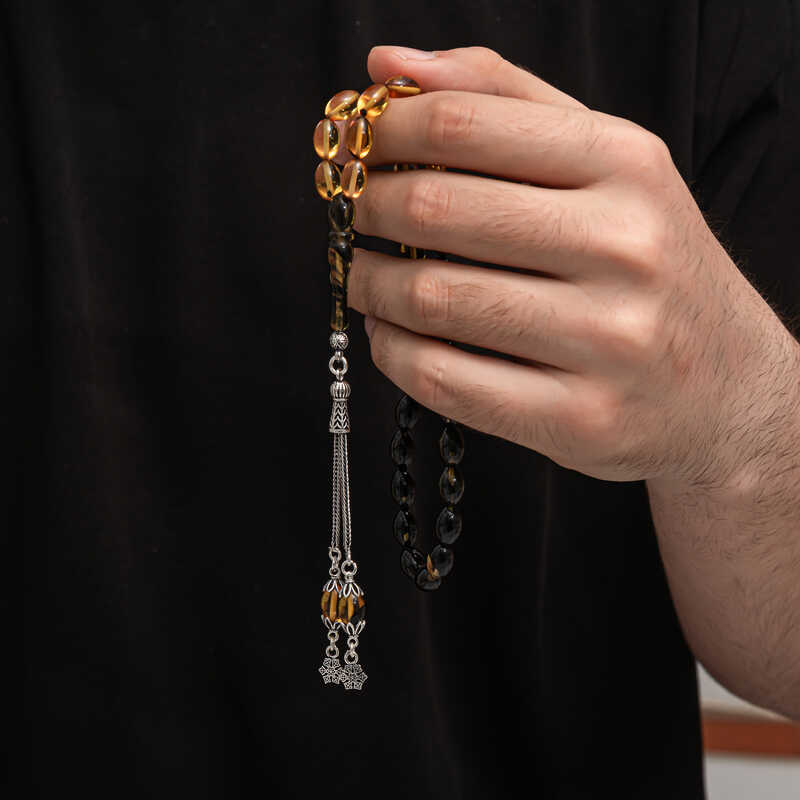 Gumus Puskul Sikma Kehribar Tesbih