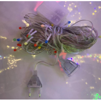 10m 100 Led Damla Uclu Led Isik KIRMIZI ISIK Seffaf Kablo