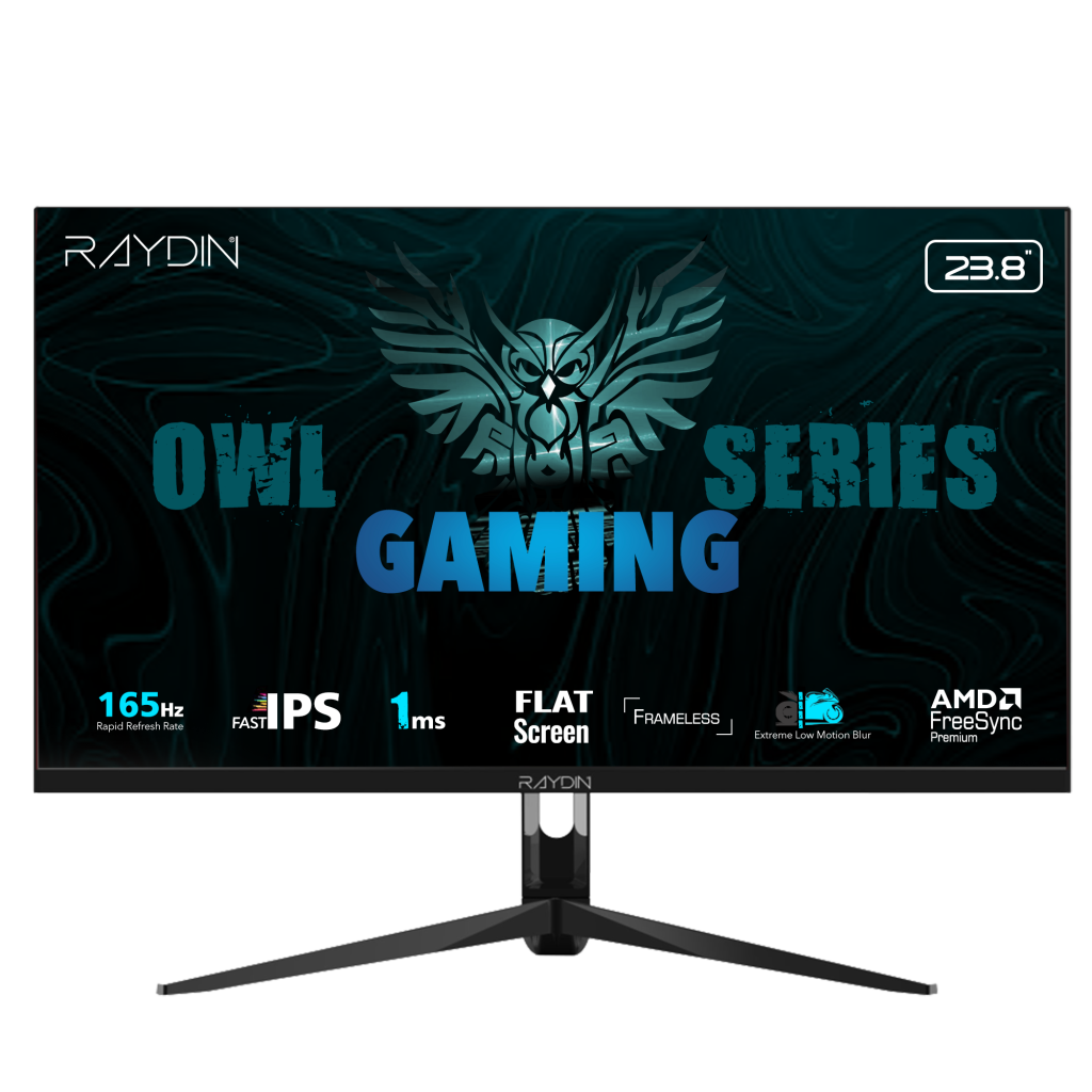 RAYDIN G238IPS165, 23.8", 1ms, 165Hz, Full HD, HDMI, DP, USB, Hoparlor, IPS LED, Frameless, FreeSync Gaming Monitor