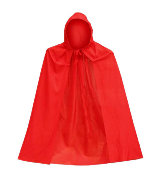 Parti Cadilar Bayrami Halloween Kapisonlu Kirmizi Pelerin 90 cm