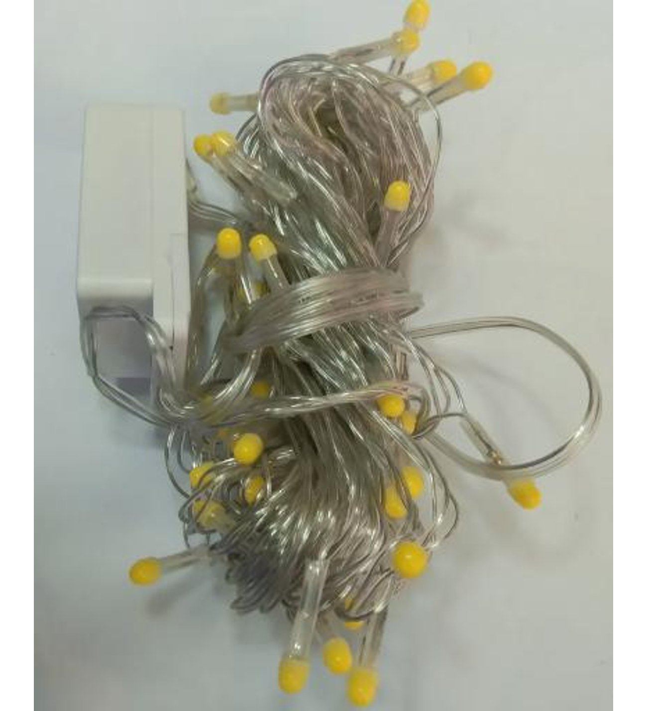 10m 100 Led Damla Uclu Led Isik BEYAZ ISIK Seffaf Kablo