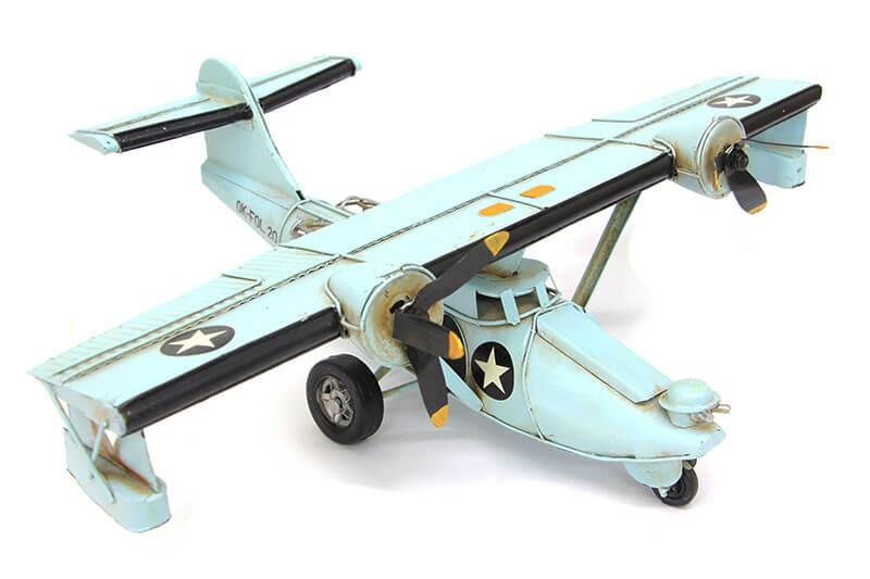 Dekoratif Metal Ucak Biblo Hediyelik