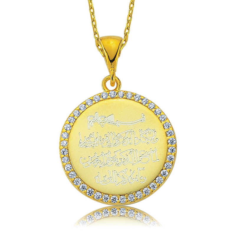 925 Ayar Gumus Tasli Nazar Duasi Kadin Gumus Kolye