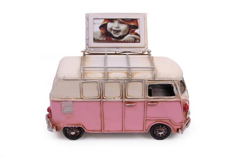 Dekoratif Metal Minibus Cerceveli ve Kumbarali Hediyelik