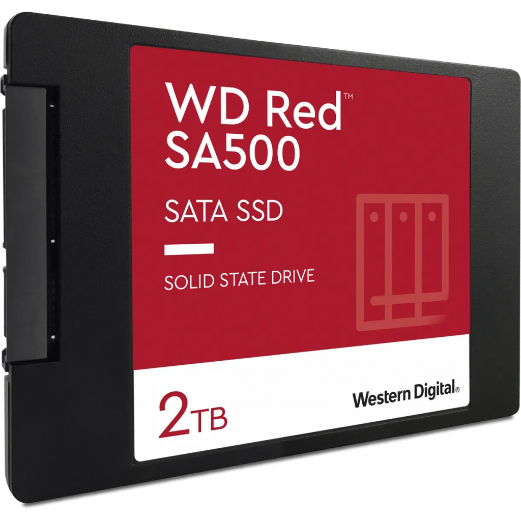 WD Red SA500, WDS200T2R0A, 2TB, 560/530, SERVER ve NAS icin Enterprise, 2,5" SATA, SSD