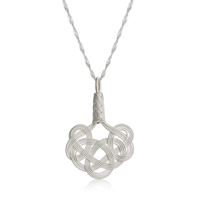 Gumus Kazaziye Orgu Kadin Kolye