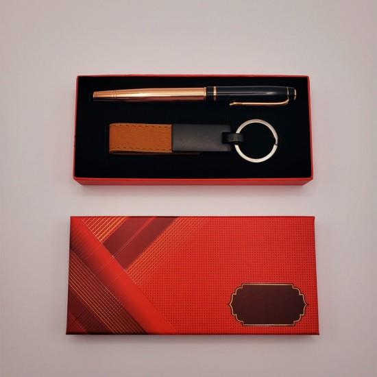 Deri Metal Anahtarlik Roller Kalem