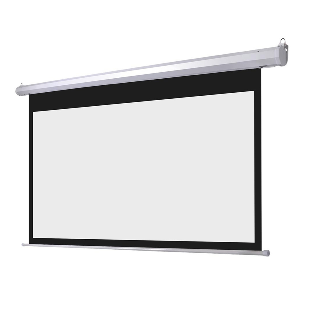 Everest EPP-180, 180x180, MOTORLU, PROJEKSIYON PERDESI, Uzaktan Kumandali, Arkasi Siyah Fonlu, Duvar ve Tavana Asilabilir