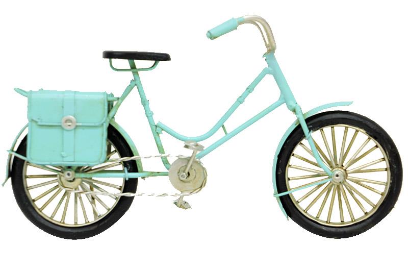 Dekoratif Metal Bisiklet Cantali Vintage Biblo Hediyelik