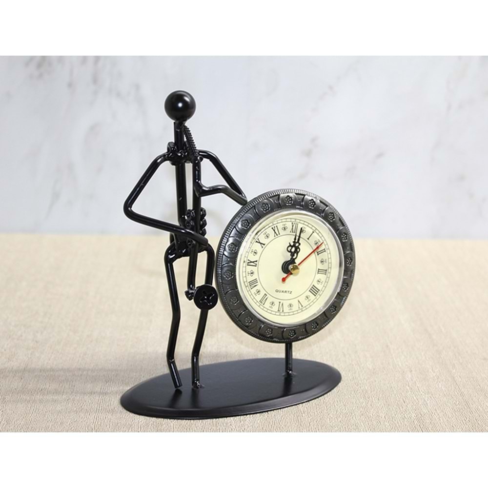 Metal Saatli Saksafon Calan Muzisyen