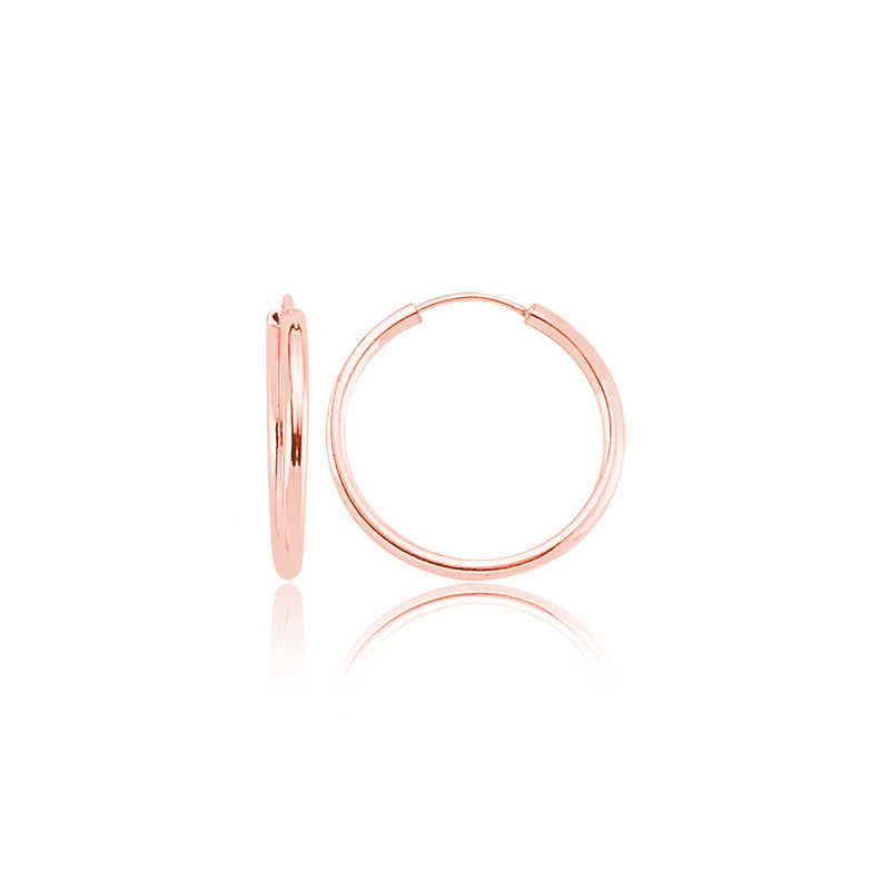 ​Gumus Rose Kaplama Halka Kupe