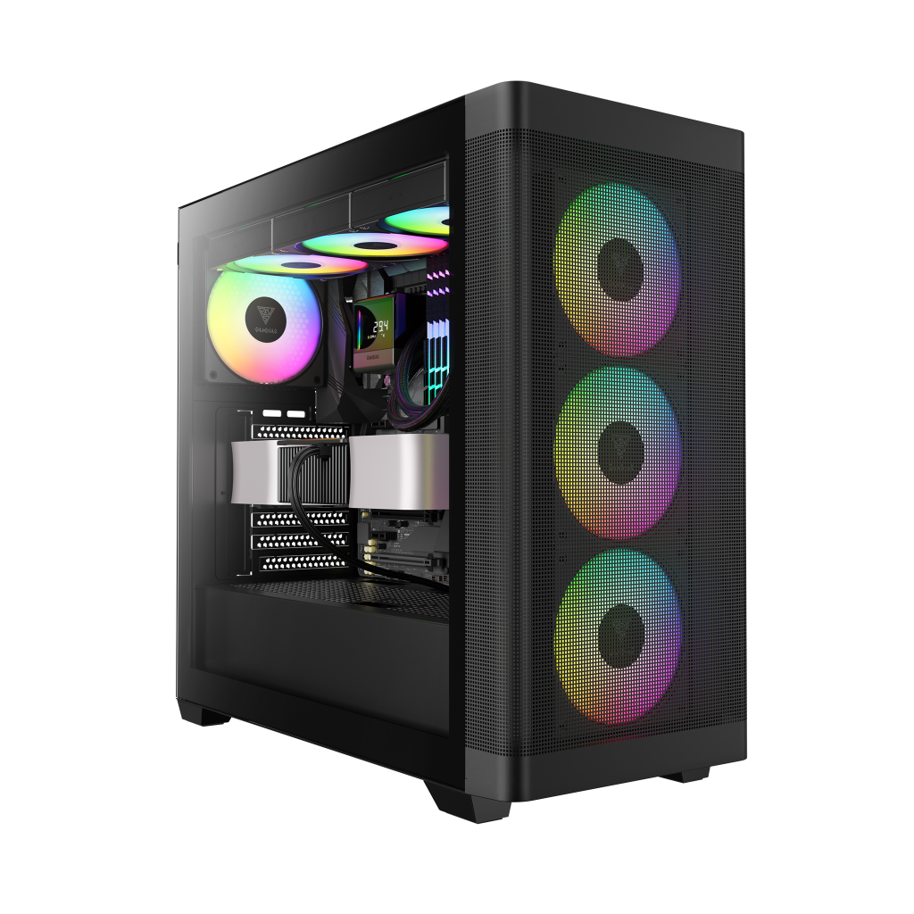 GAMDIAS ATHENA M3, 750W, 80+ Bronze, Tempered Glass, Type-C, Mesh On Panel, ARGB, ATX, GAMING KASA