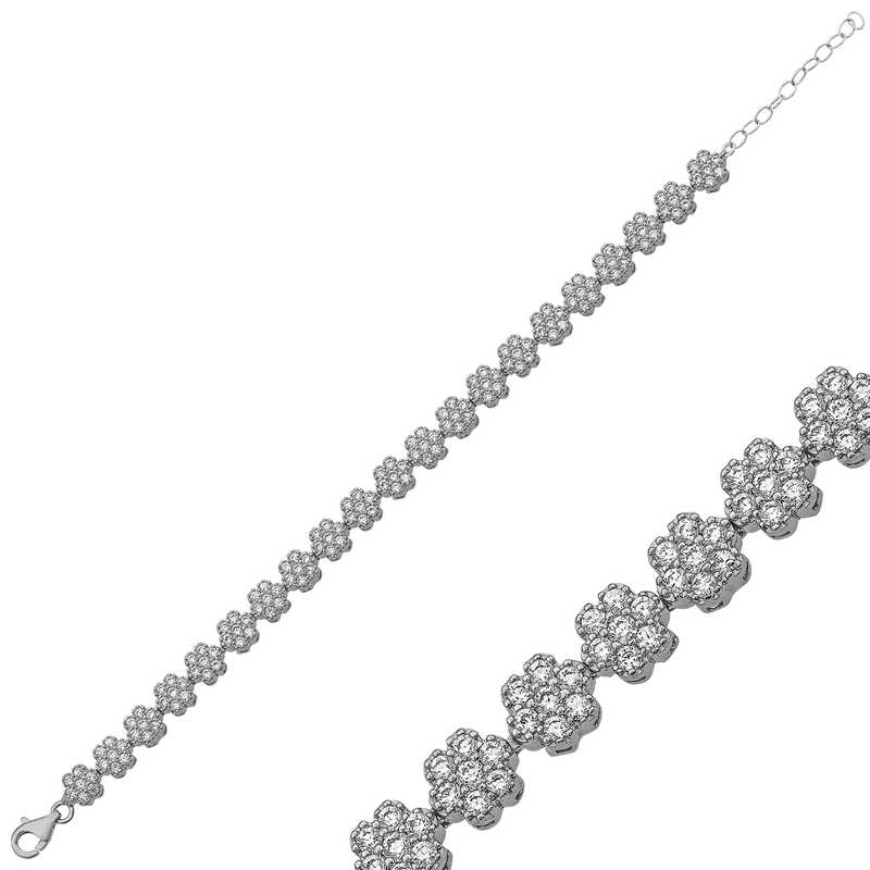 ​925 Ayar Gumus Cicek Bileklik